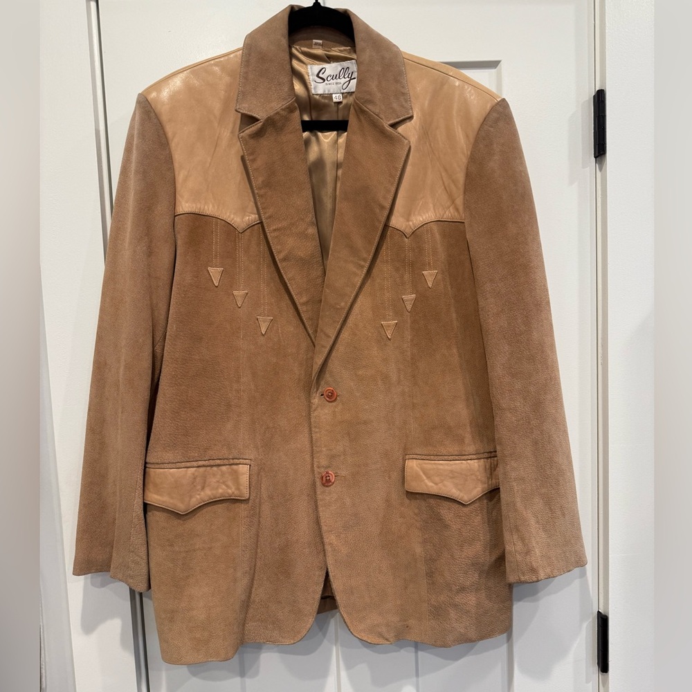 VTG Scully western-style blazer leather jacket size 48
